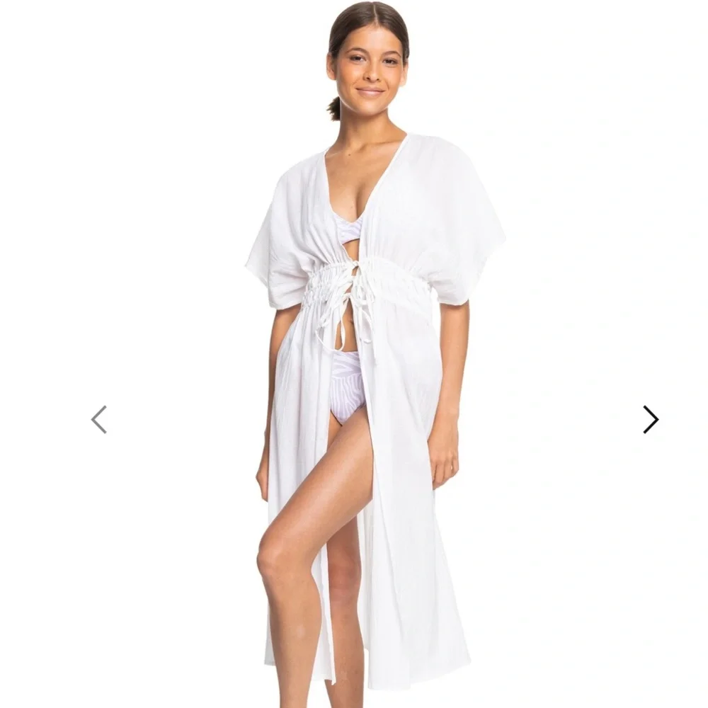 NWT Roxy Summer Story Beach Kimono Dress - Picture 4 of 9